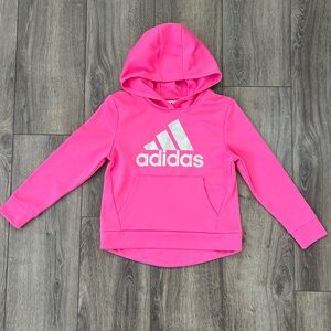 Adidas Kids Girls 10/12 Pink Hoodie Sweatshirt